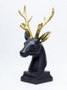 Black Glossy Reindeer Head Shaped Decorative Deer - 4