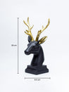 Black Glossy Reindeer Head Shaped Decorative Deer - 5