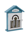 Blue & White Wood House Key Organizer Box - 4
