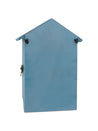 Blue & White Wood House Shaped Key Box Organiser - 5