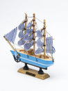 Blue Wooden Marine Nautical Sailing Boat Ship Ornament - 4