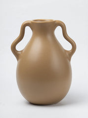 Brown Ceramic Curvy Vase - Curvy, Flower Holder - 2