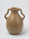 Brown Ceramic Curvy Vase - Curvy, Flower Holder - 3