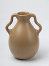 Brown Ceramic Curvy Vase - Curvy, Flower Holder - 4