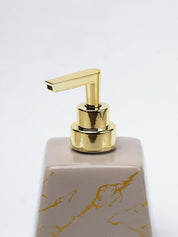 Brown Ceramic Soap Dispenser - Stone Finish, Bath Accessories - 4