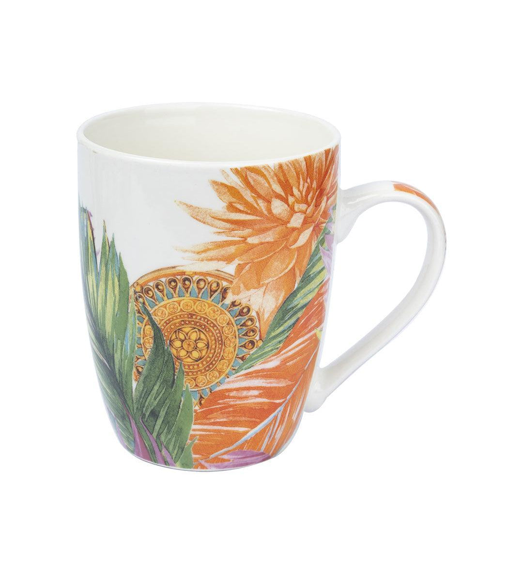 Ceramic Coffee Mug With Lid - Multi, 420 Ml - MARKET 99