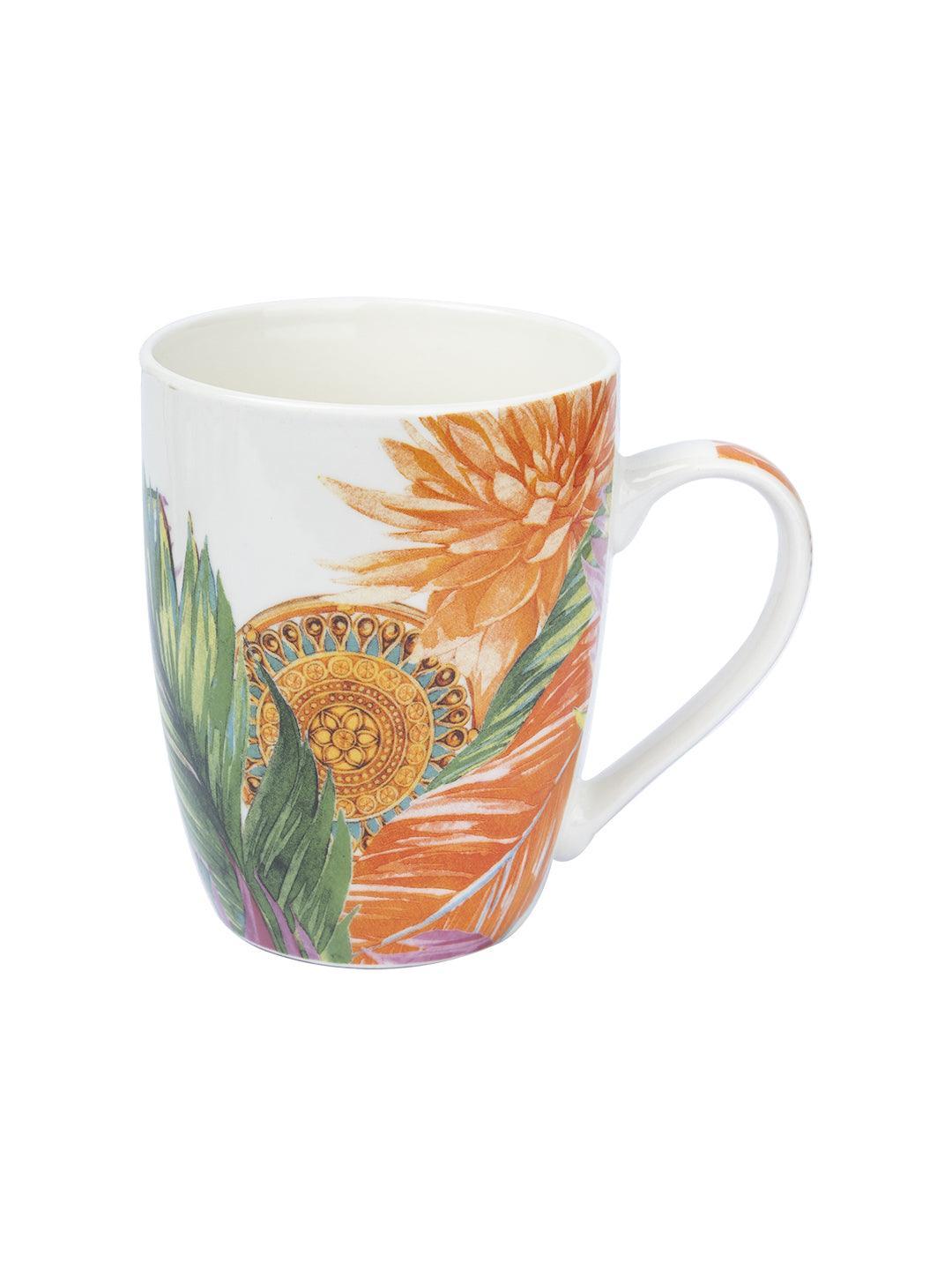 Ceramic Coffee Mug With Lid - Multi, 420 Ml - MARKET 99