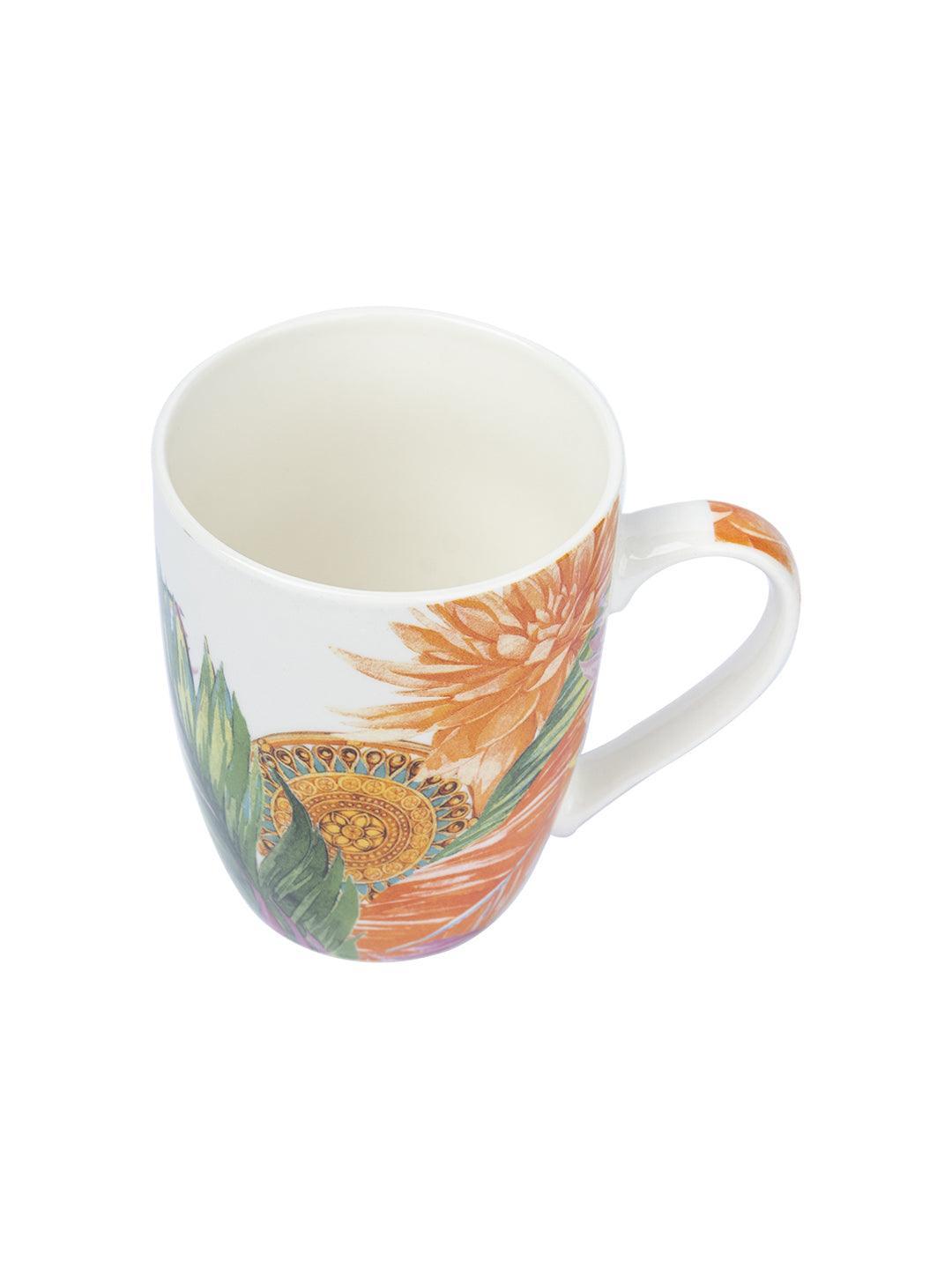 Ceramic Coffee Mug With Lid - Multi, 420 Ml - MARKET 99