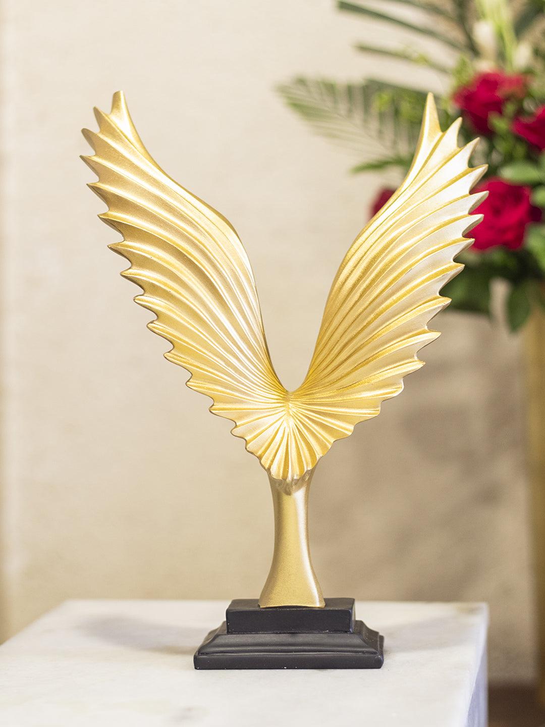 Decorative Golden Wings Statue Home & Office Décor 22CM - 1