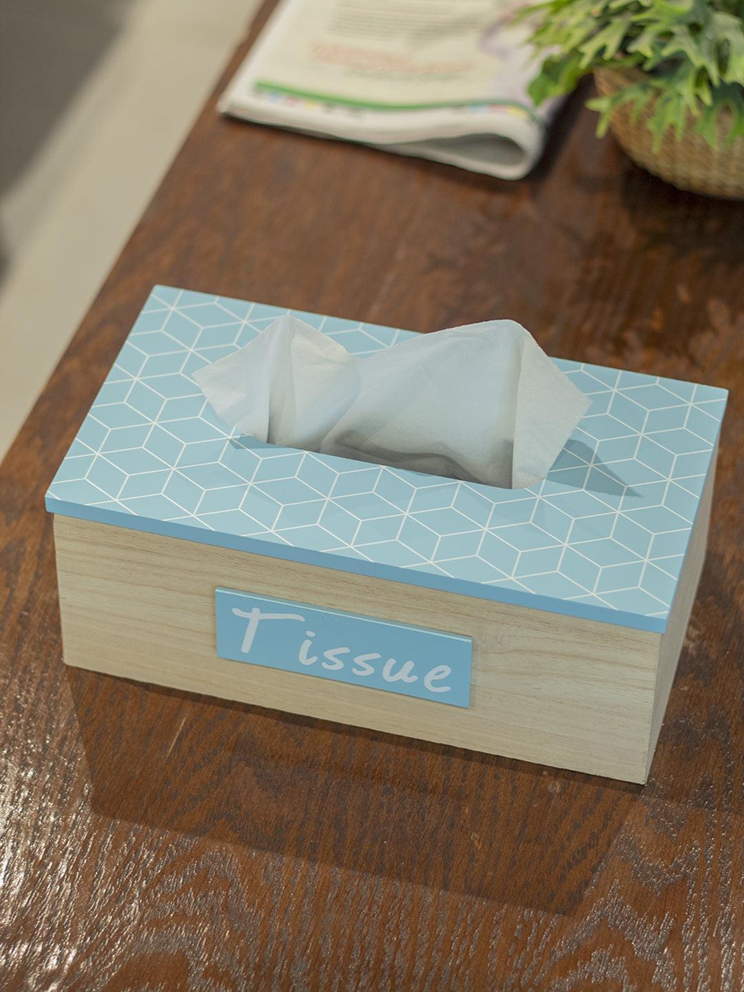 Exquisite Blue Tissue Holder Box - 1