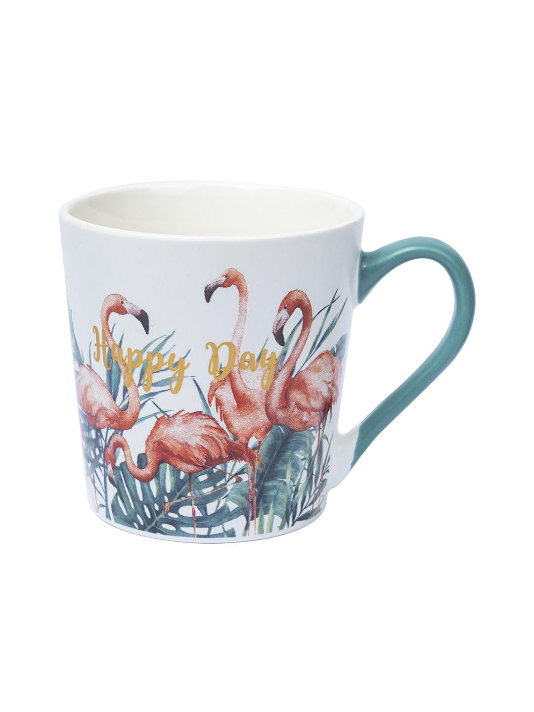 Flamingo Print Ceramic Coffee Mug (400 mL) - NEW SKU's Opened Against "Assorted Product" - MARKET 99