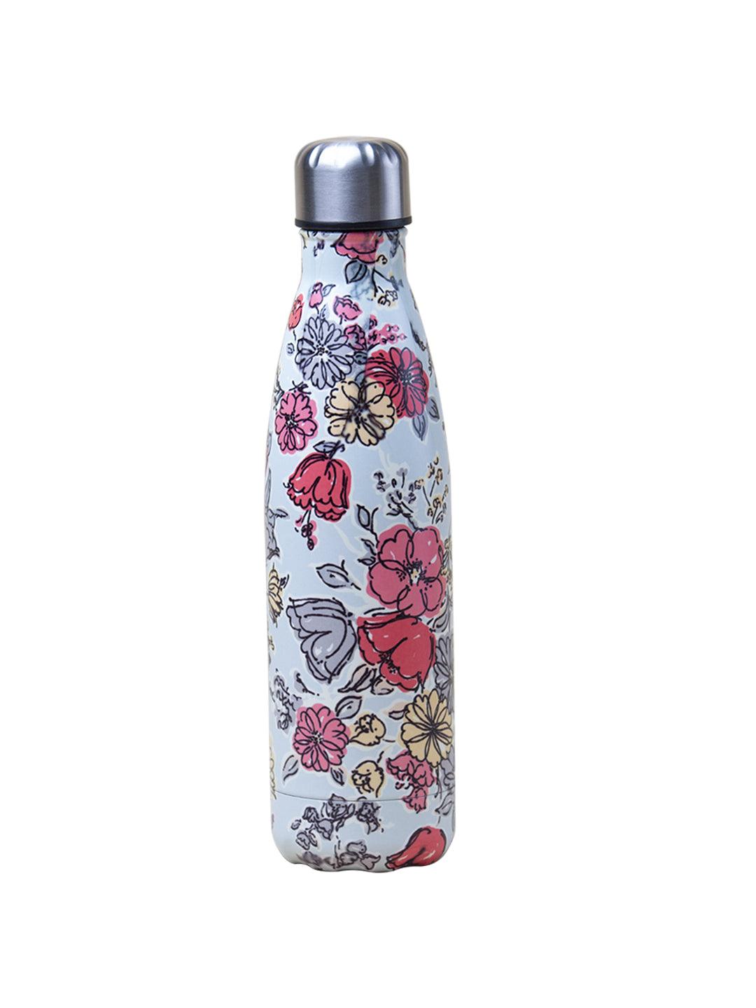 Floral Prints Stainless Steel Water Storage Bottle 500mL - 2