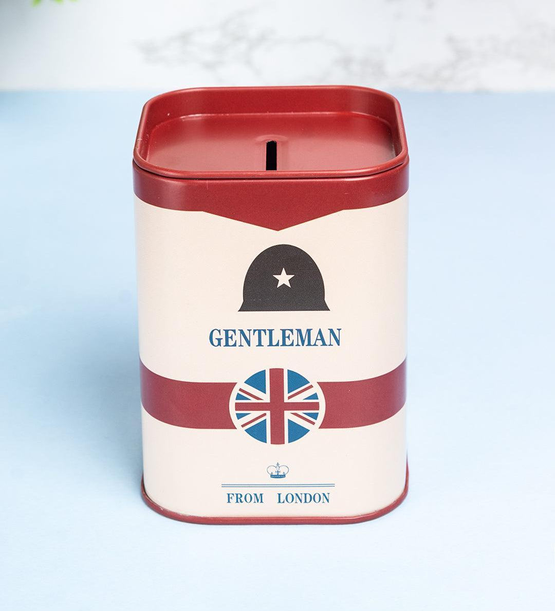 Gentleman Piggy Bank, Red, Tin - MARKET 99