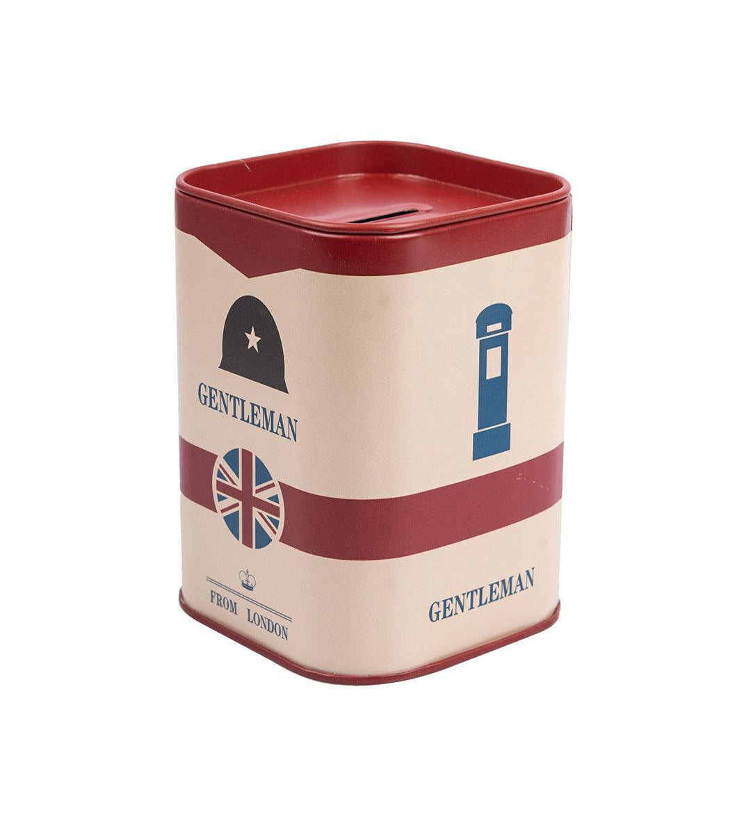 Gentleman Piggy Bank, Red, Tin - MARKET 99