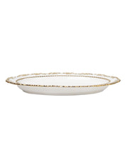 Golden Edge Glazed Serveware Dish