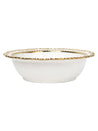 Golden Edge Glazed White Ceramic Dish
