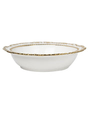 Golden Edge Glazed White Dish