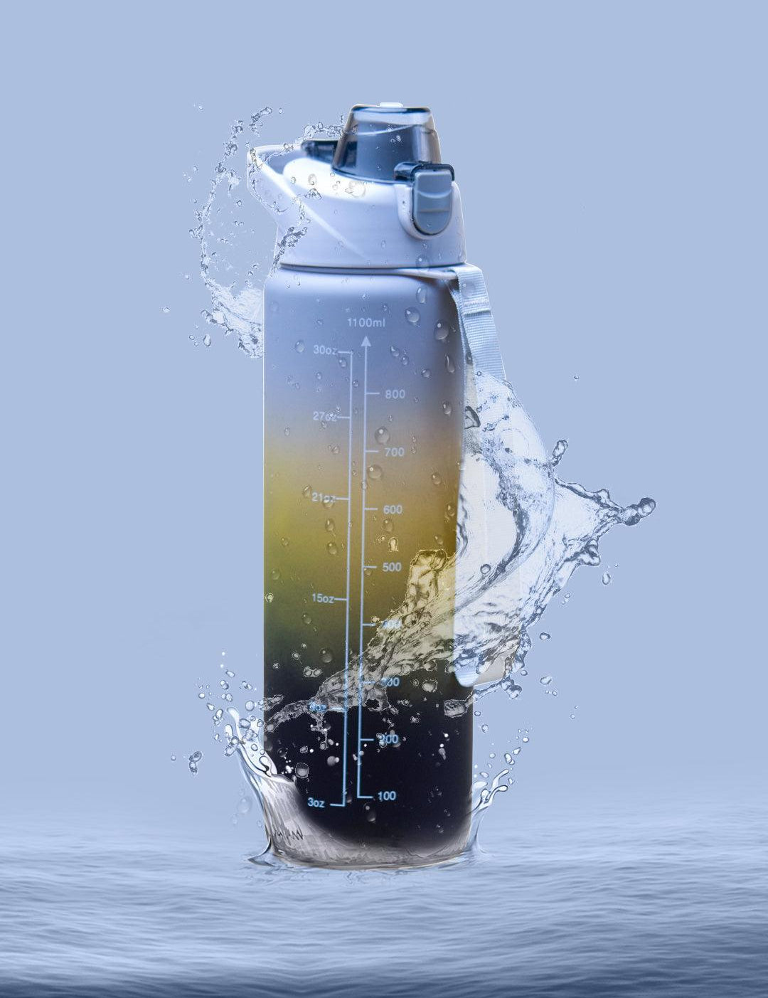 Gradiant Prints Plastic Water Storage Bottle 1100mL - 1