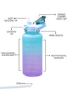 Gradiant Prints Plastic Water Storage Bottle 2000mL - 5