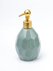 Green Ceramic Bathroom Set Of 4 - Stone Finish, Bath Accessories - 3