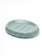Green Ceramic Bathroom Set Of 4 - Stone Finish, Bath Accessories - 6