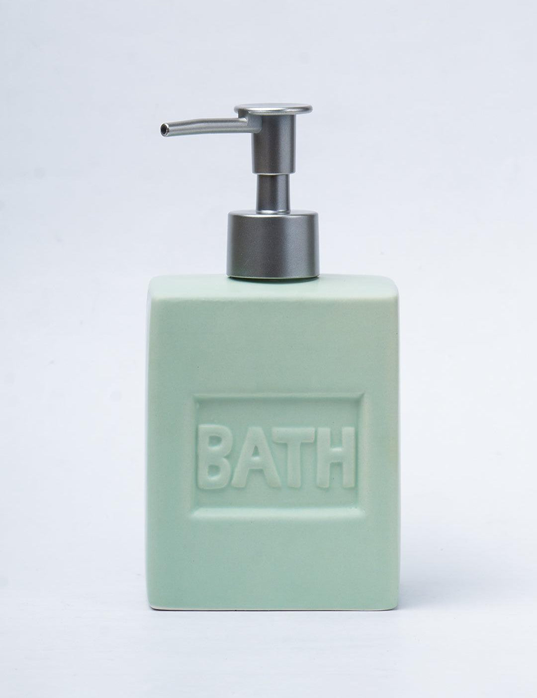 Green Ceramic Liquid Soap Dispenser - Plain, Bath Accessories - 2