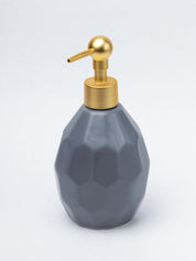 Grey Ceramic Bathroom Set Of 4 - Hexagonal Pattern, Bath Accessories - 3