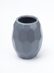 Grey Ceramic Bathroom Set Of 4 - Hexagonal Pattern, Bath Accessories - 5