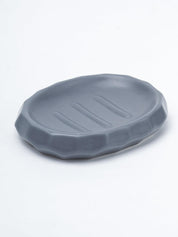 Grey Ceramic Bathroom Set Of 4 - Hexagonal Pattern, Bath Accessories - 6