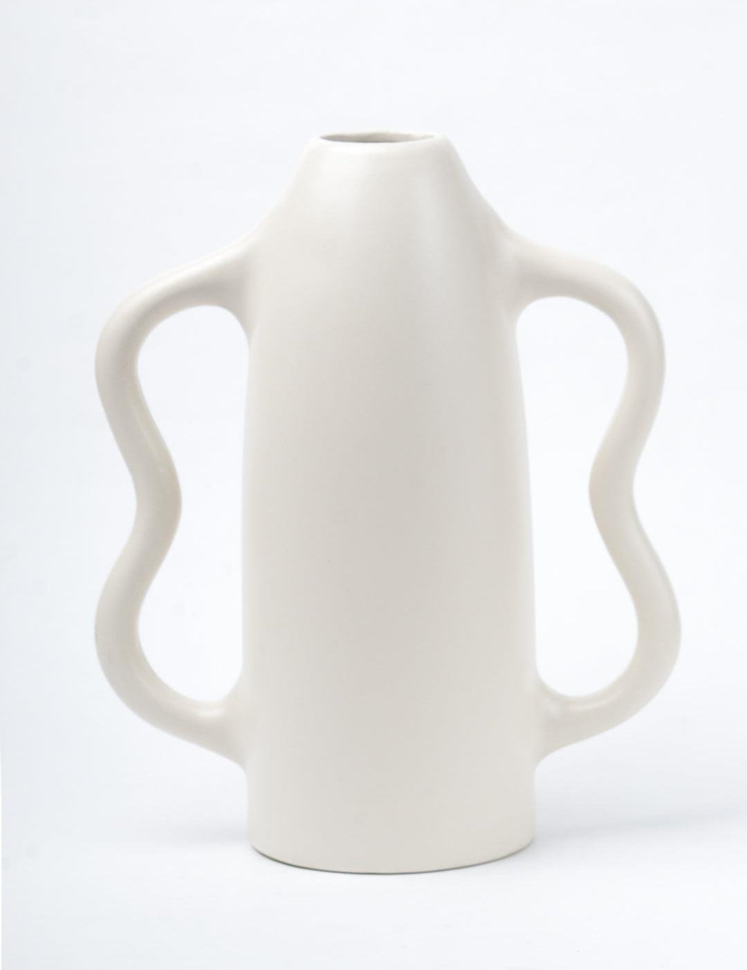 Grey Ceramic Curvy Vase - Curvy, Flower Holder - 2
