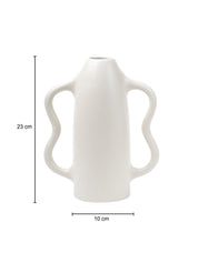 Grey Ceramic Curvy Vase - Curvy, Flower Holder - 5