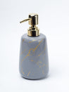 Grey Ceramic Liquid Soap Dispenser - Stone Finish, Bath Accessories - 3