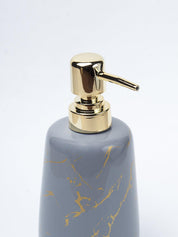 Grey Ceramic Liquid Soap Dispenser - Stone Finish, Bath Accessories - 5