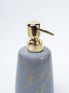 Grey Ceramic Liquid Soap Dispenser - Stone Finish, Bath Accessories - 5