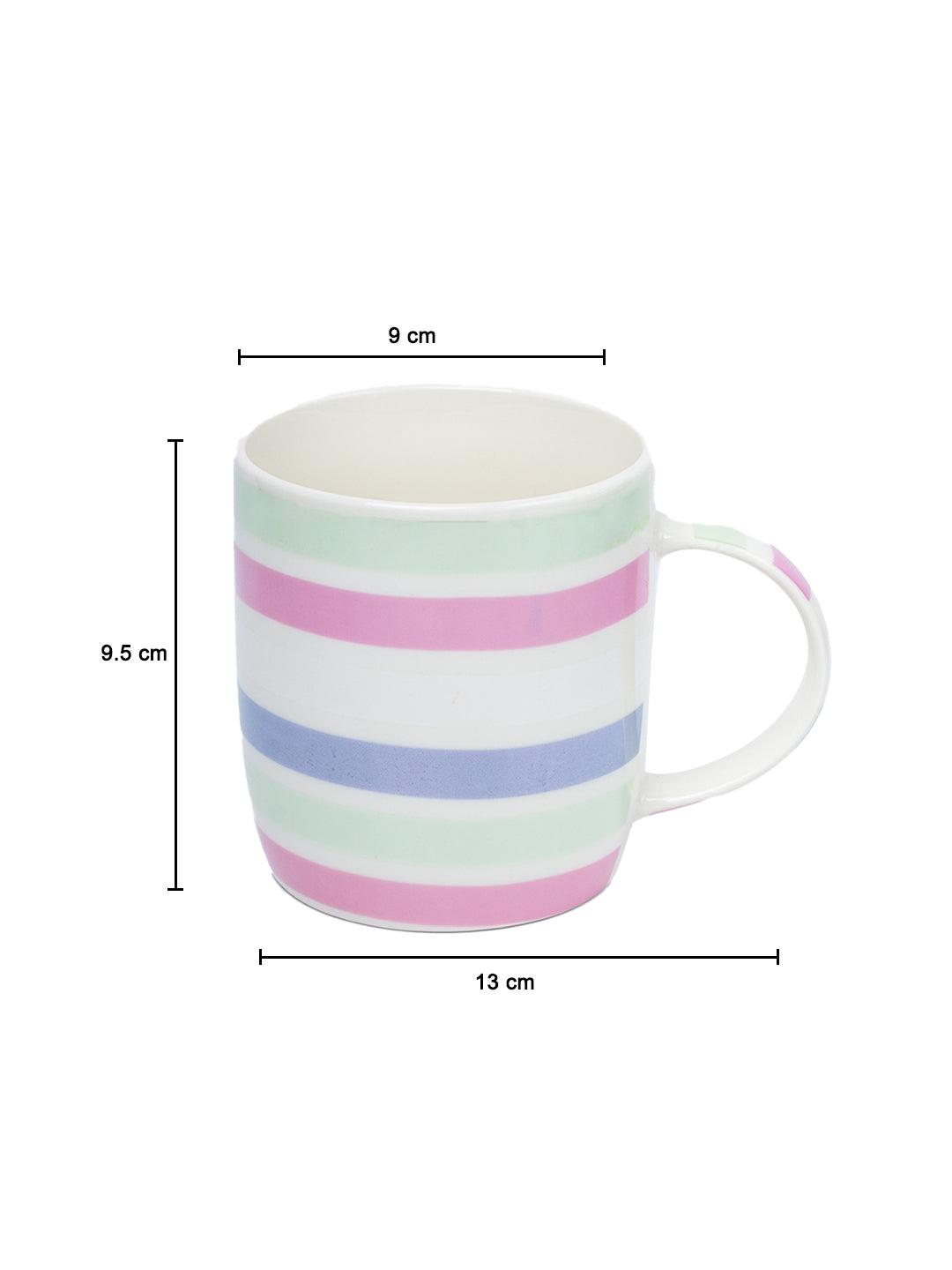 Horizontal Stripes Pattern Coffee Mug - 350mL, Multi - MARKET 99