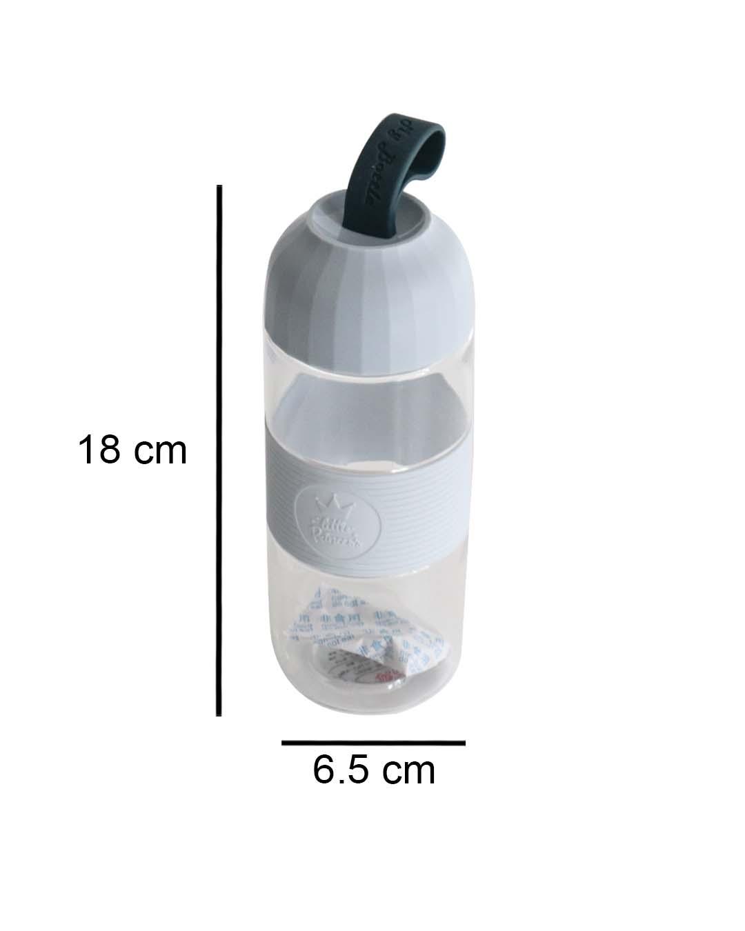 Little Princess Water Bottle with String, Grey, Plastic, 420 mL - MARKET 99