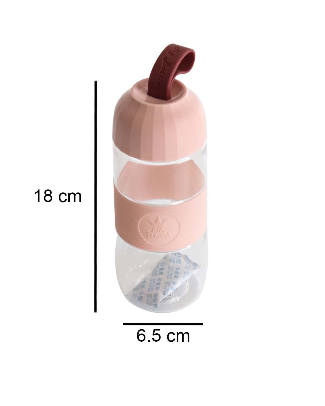 Little Princess Water Bottle with String, Peach, Plastic, 420 mL - MARKET 99