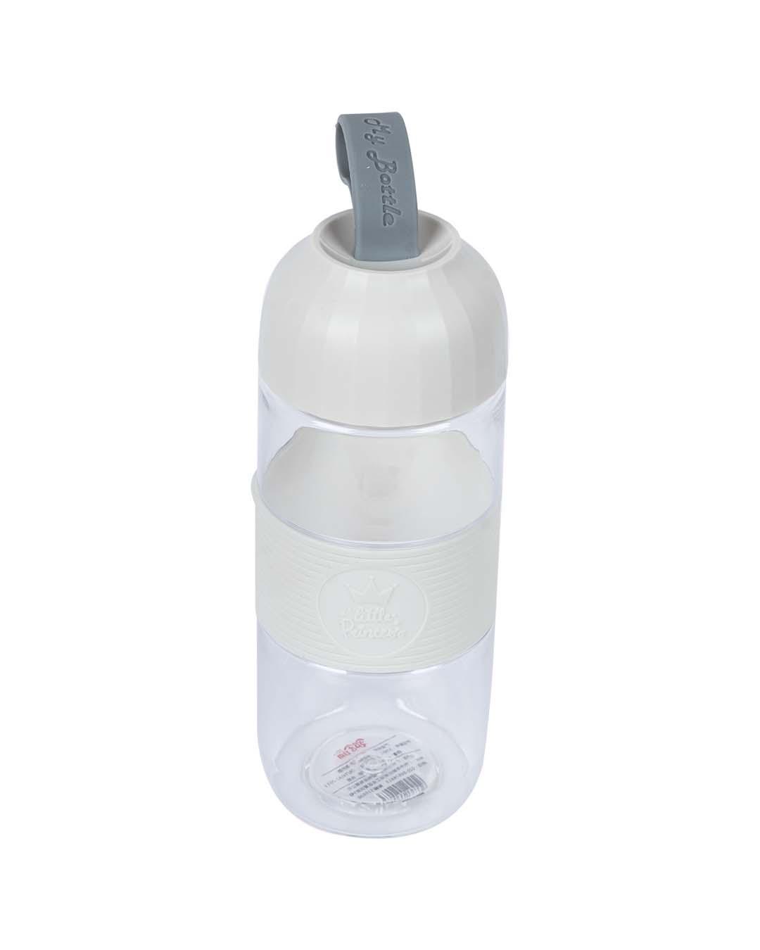 Little Princess Water Bottle with String, White, Plastic, 420 mL - MARKET 99