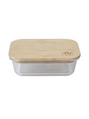 Market99 Borosillicate Glass Food Storage Container With Bamboo Lid - 1004mL - MARKET 99