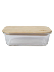 Market99 Borosillicate Glass Food Storage Container With Bamboo Lid - 1004mL - MARKET 99