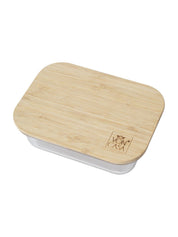 Market99 Borosillicate Glass Food Storage Container With Bamboo Lid - 1004mL - MARKET 99