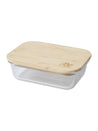 Market99 Borosillicate Glass Food Storage Container With Bamboo Lid - 640mL - MARKET 99