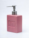 Maroon Ceramic Liquid Soap Dispenser - Plain, Bath Accessories - 3