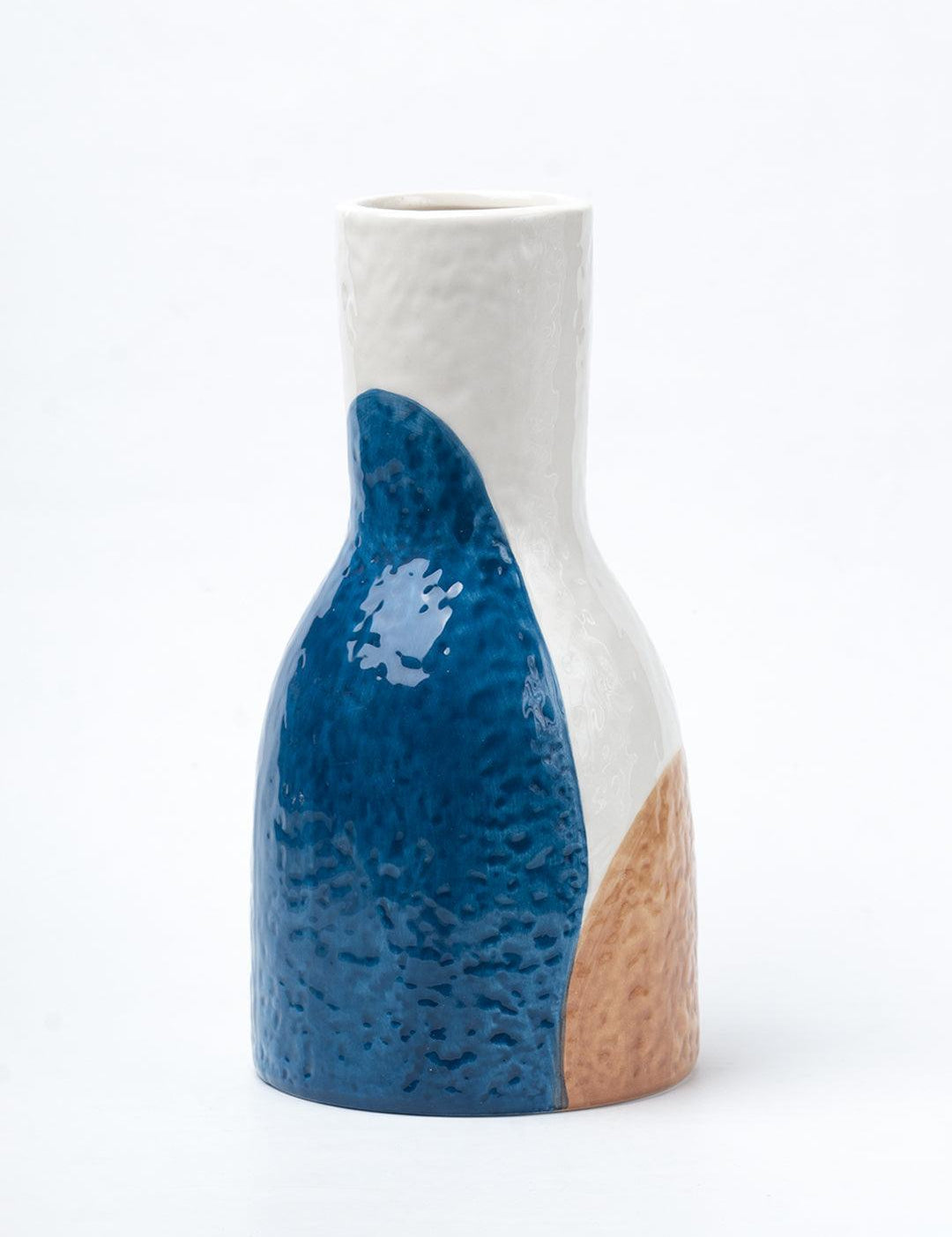 Multicolor Ceramic Vase - Abstract Design Flower Holder - 2