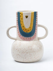 Multicolor Ceramic Vase - Antique Design, Flower Holder - 2