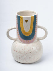 Multicolor Ceramic Vase - Antique Design, Flower Holder - 3