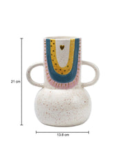 Multicolor Ceramic Vase - Antique Design, Flower Holder - 6