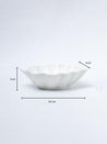 Off White Ceramic Rectangle Dish - Pack Of 3, Plain - 6