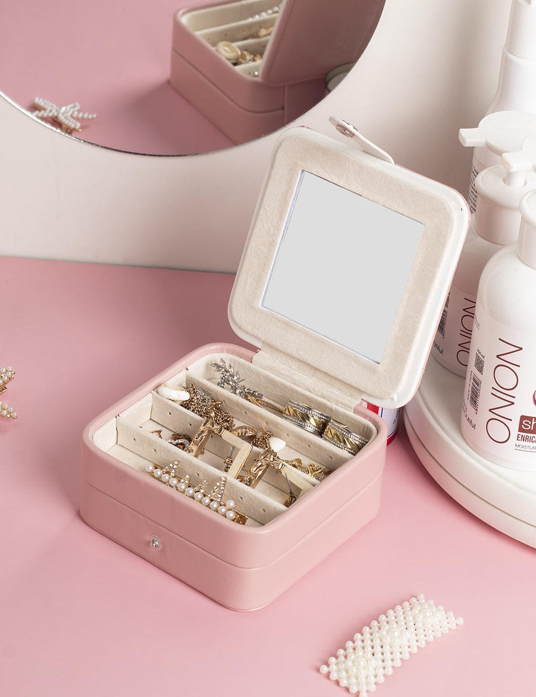 Pink Jewelry Storage Organizer
