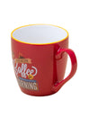 Red Ceramic Coffee Mug - 400mL "Oremium Coffee For A Beautiful Morning" - 4